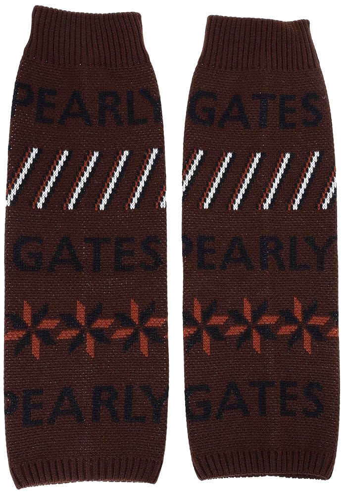 PEARLY GATES パーリーゲイツ レディース レッグウォーマー 053-3283008 ブラウン FR 500mm ゴルフ 防寒